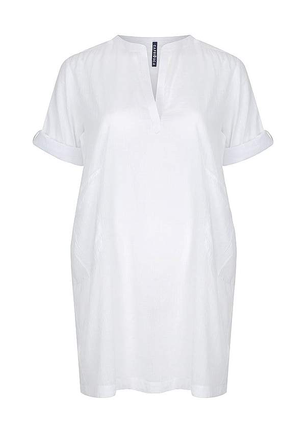 Capriosca Cotton Overshirt - White
