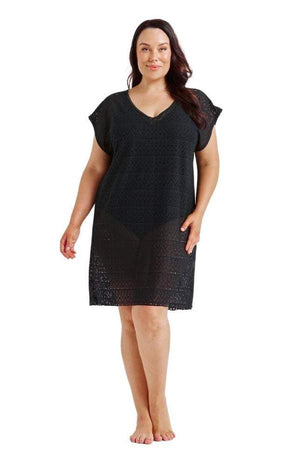 Capriosca Mesh Beach Cover Up - Black