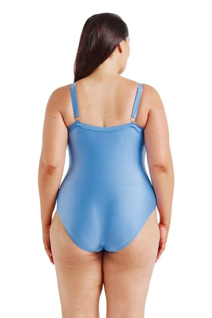 Capriosca Lace Up One Piece - Province Blue