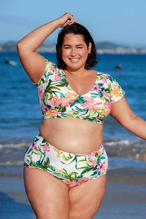 Capriosca High Waisted Pant - Bora Bora White