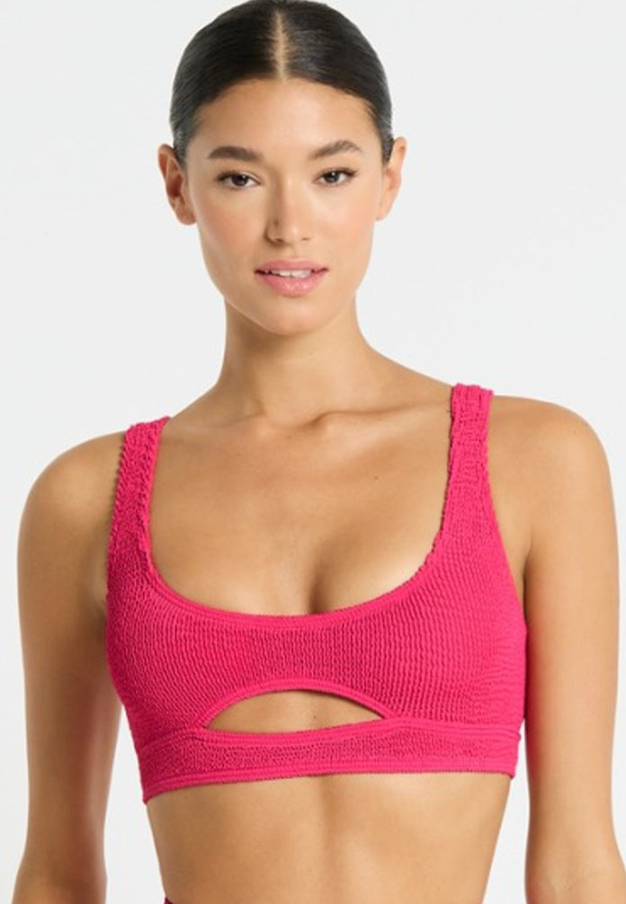 Bond-eye Sasha Crop - Raspberry Recycled