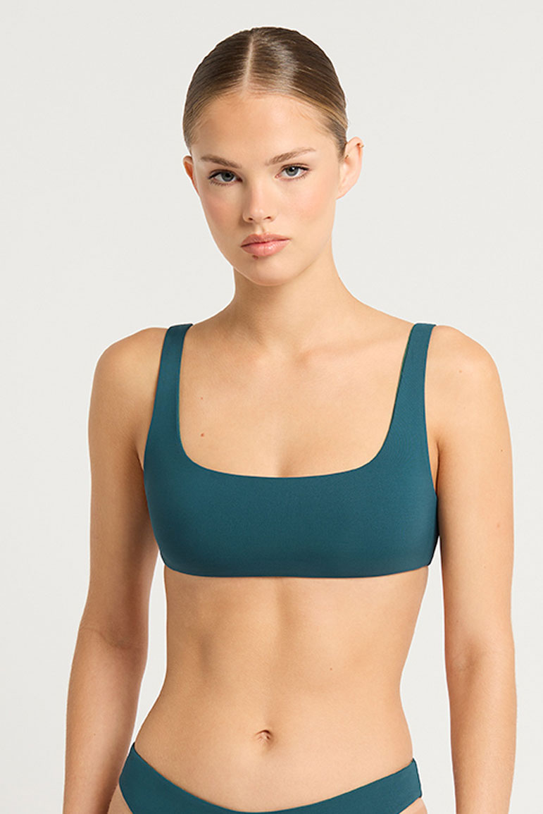 Bond-eye Reversible Quinn Crop - Petrol Blue/Forest