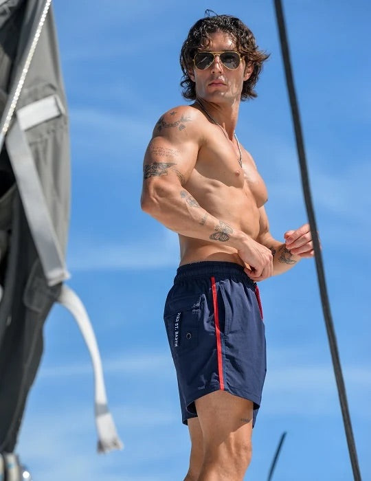 Pier St Barth Mens Catamaran Long Swim Short