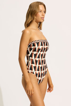 Seafolly DD Bandeau One Piece - Secret Garden