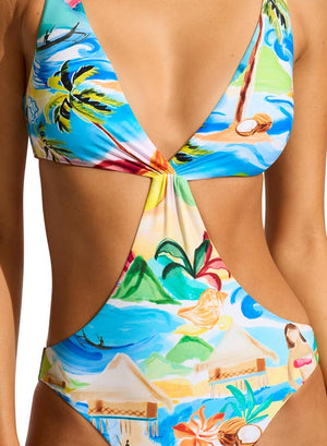 Seafolly Cut Out One Piece - South Pacific