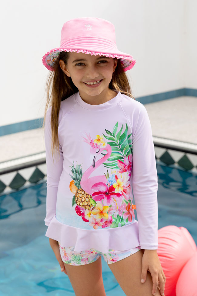 Salty Ink Toddler Girls Long Sleeve Sunvest Set - Miss Vacay