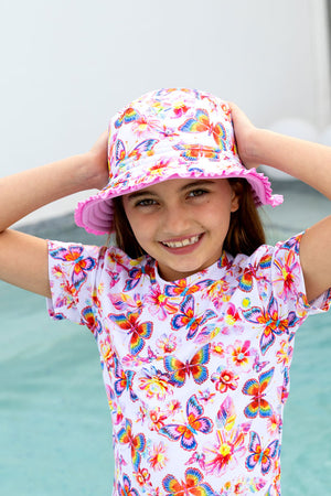 Salty Ink Toddler Girls Sunhat - Miss Aloha