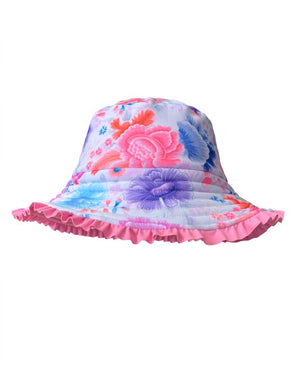 Salty Ink Toddler Girls Reversible Sunhat - Miss Peony