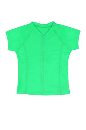 Salty Ink Girls Short Sleeve Rashvest - Salty Plains