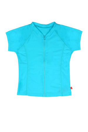 Salty Ink Girls Short Sleeve Rashvest - Salty Plains