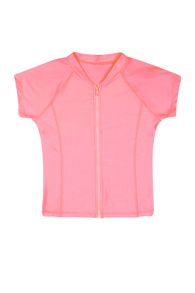 Salty Ink Girls Short Sleeve Rashvest - Salty Plains