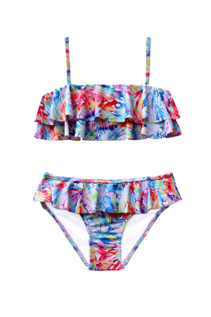 Salty Ink Girls Tube Bikini - Cosmik Crush