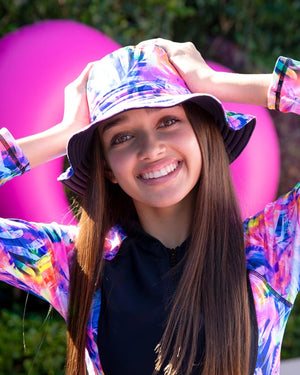 Salty Ink Girls Bucket Hat - Sugar Palm