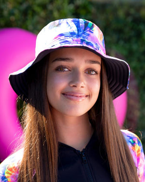 Salty Ink Girls Bucket Hat - Sugar Palm