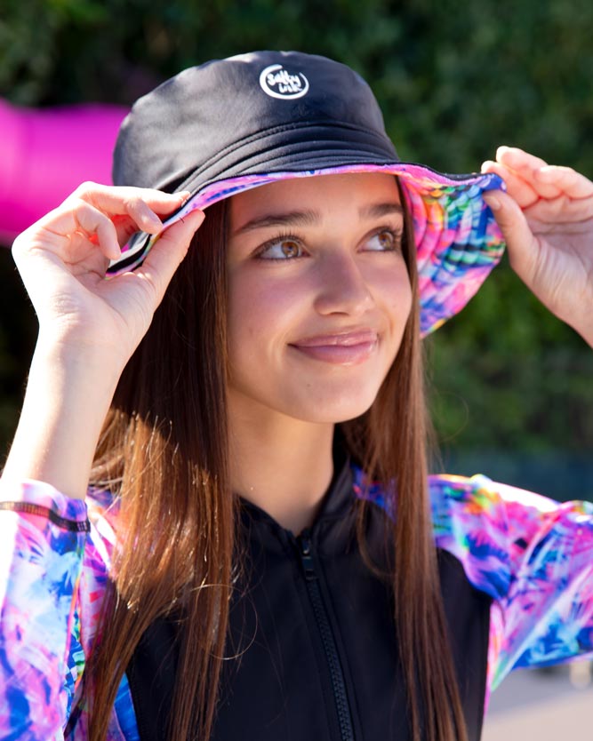 Salty Ink Girls Bucket Hat - Sugar Palm