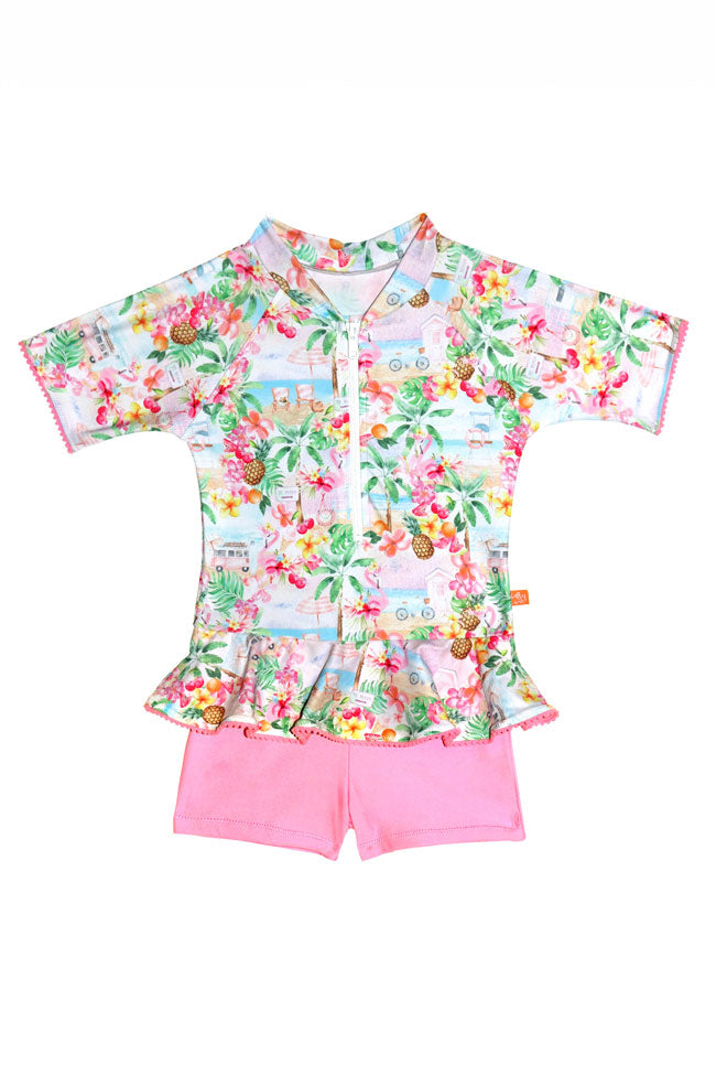Salty Ink Toddler Girls Playsuit - Miss Vacay