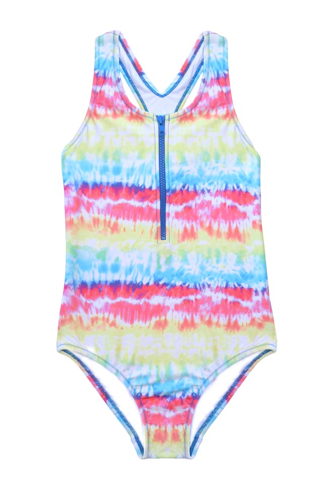 Salty Ink Girls One Piece - Vivad Jungle Tye Dye