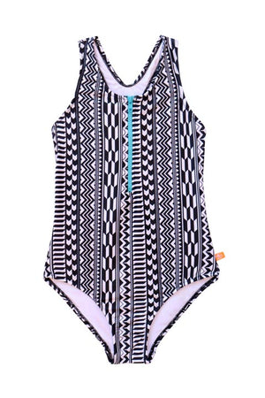 Salty Ink Girls One Piece - Summer Geo