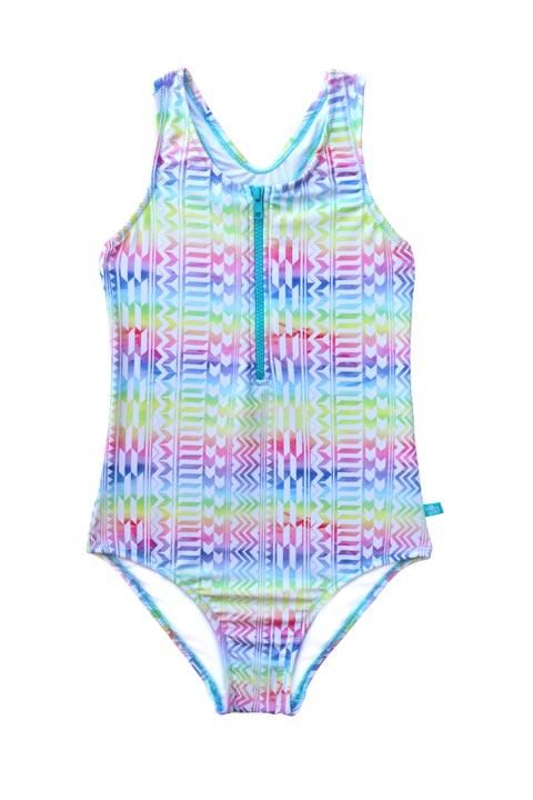 Salty Ink Girls One Piece - Summer Geo