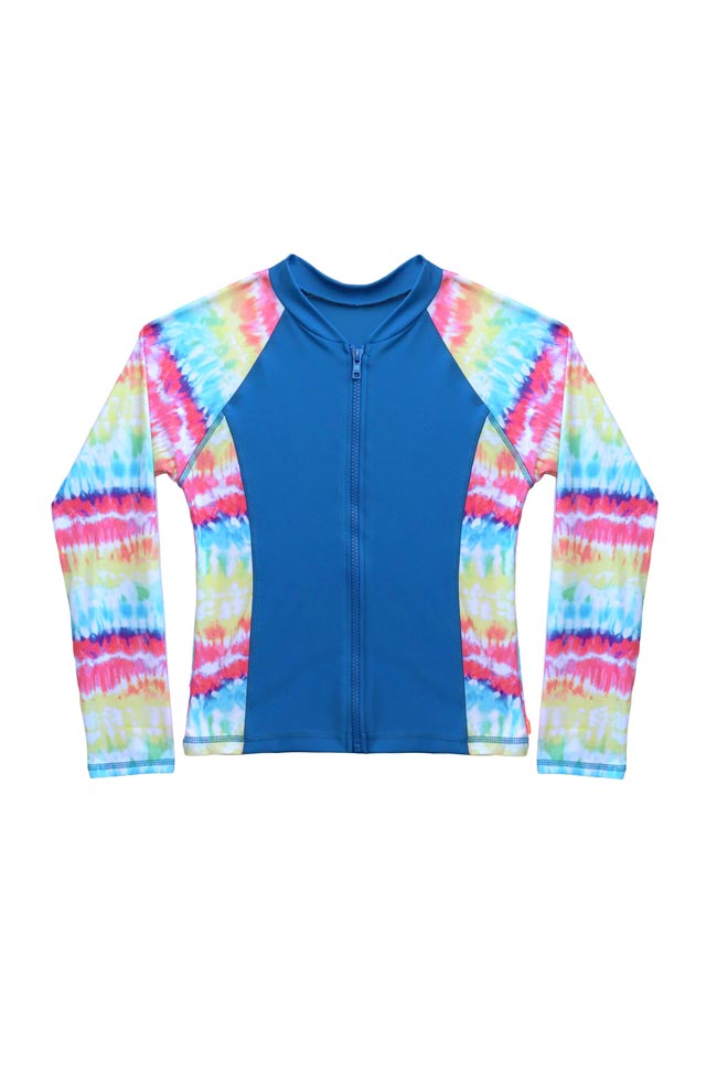 Salty Ink Girls Long Sleeve Rashvest - Vivad Jungle