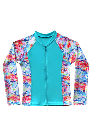Salty Ink Girls Long Sleeve Rashvest - Cosmik Crush