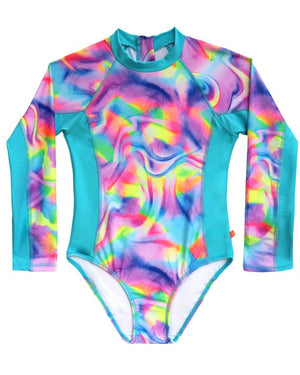 Salty Ink Girls Surfsuit - Soda Swirl