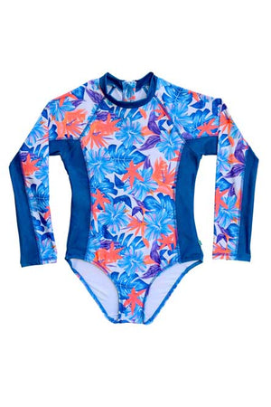 Salty Ink Girls Long Sleeve Surfsuit - Kokomo