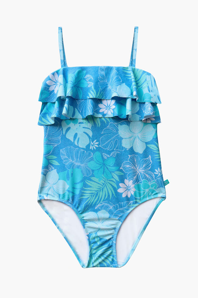 Salty Ink Girls Tube Tank One Piece - Tropicana