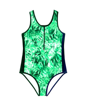 Salty Ink Girls One Piece - Sugar Palm