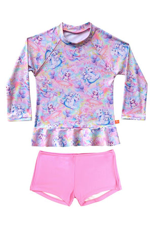 Salty Ink Little Miss Long Sleeve Sunvest Set - Miss Fantasia