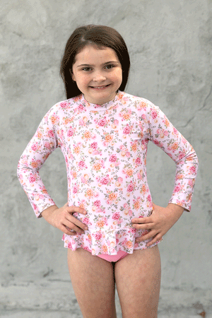 Salty Ink Toddler Girls Long Sleeve Sunvest Set - Miss Rosie