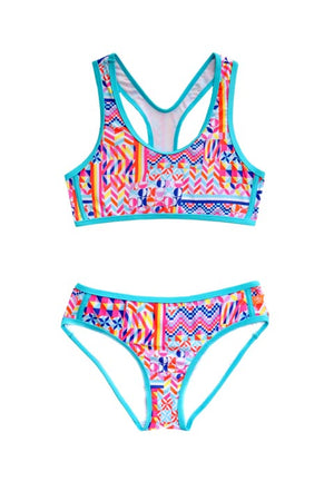 Salty Ink Girls Sport Bikini Set - Neo Geo