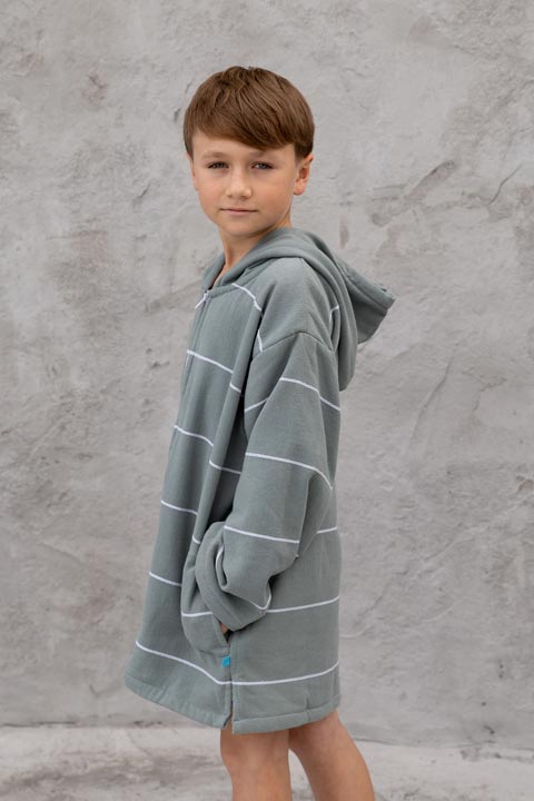 Salty Ink Kids Beach Zip Hoodie - Salty
