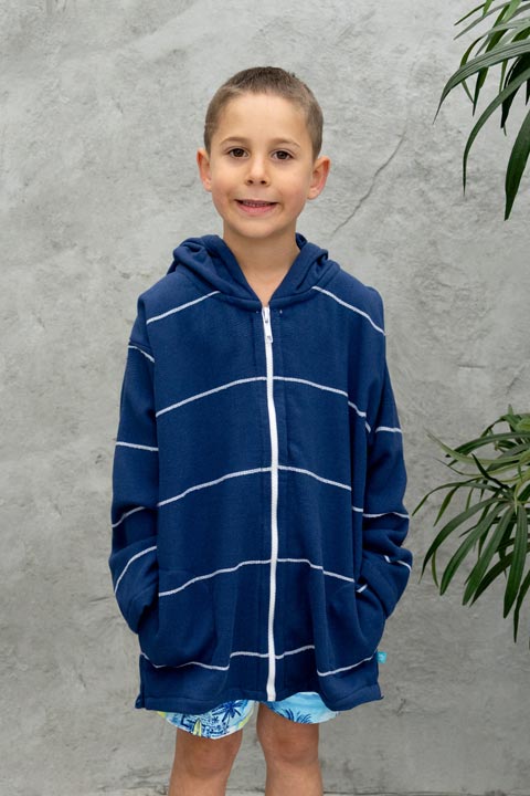 Salty Ink Kids Beach Zip Hoodie - Salty