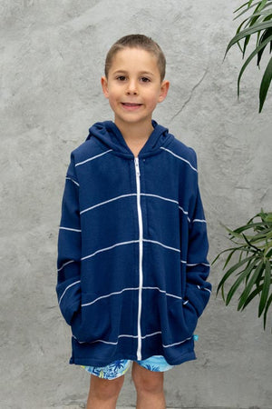 Salty Ink Kids Beach Zip Hoodie - Salty
