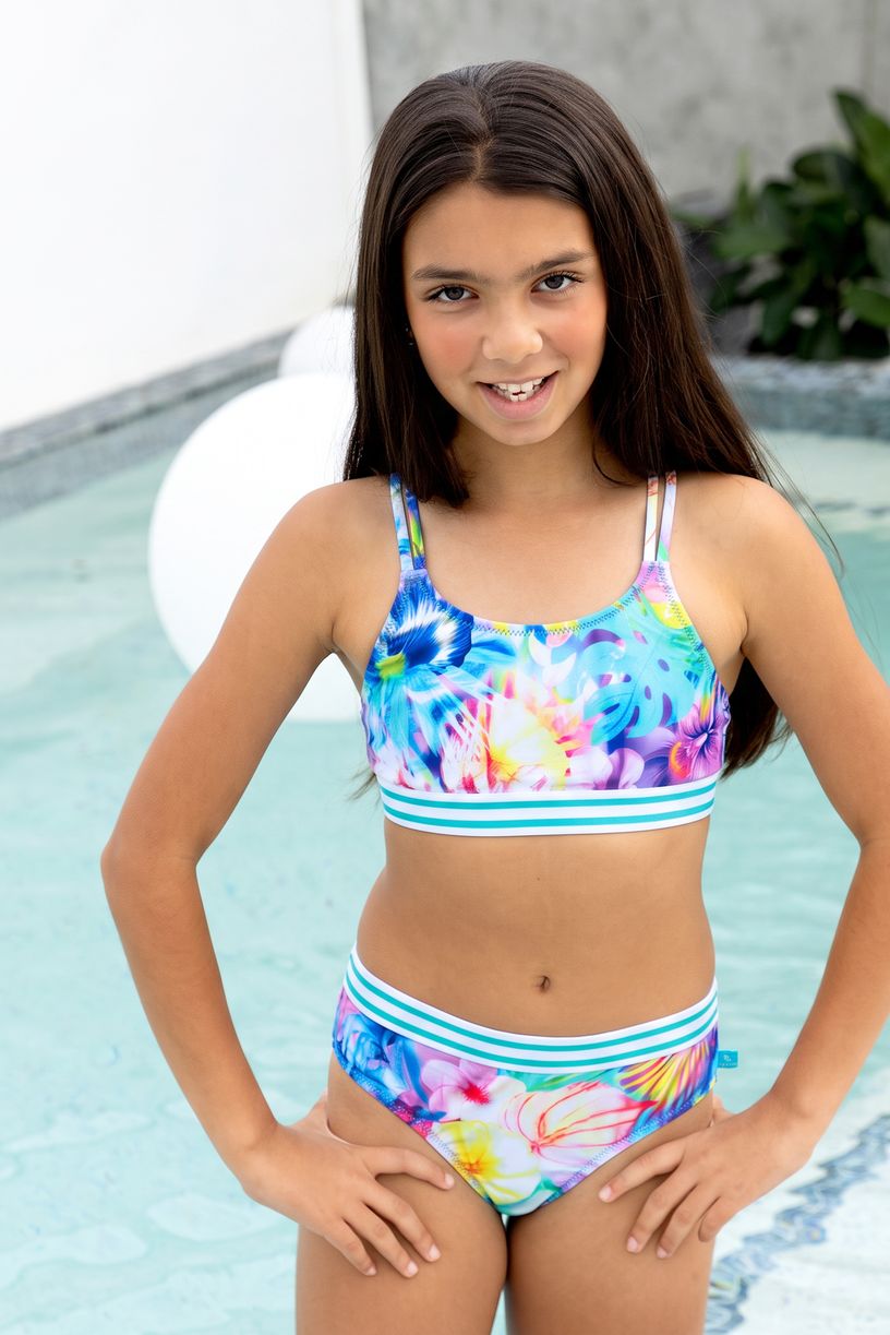 Salty Ink Girls Bikini - Tropical Haze