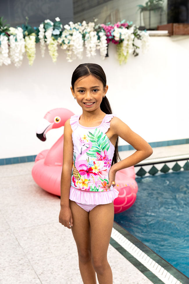 Salty Ink Toddler Girls Singlet Bikini - Miss Vacay