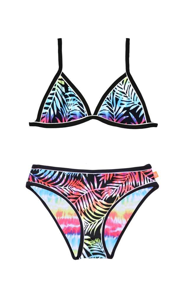 Salty Ink Girls Reversible Trikini - Vivad Jungle