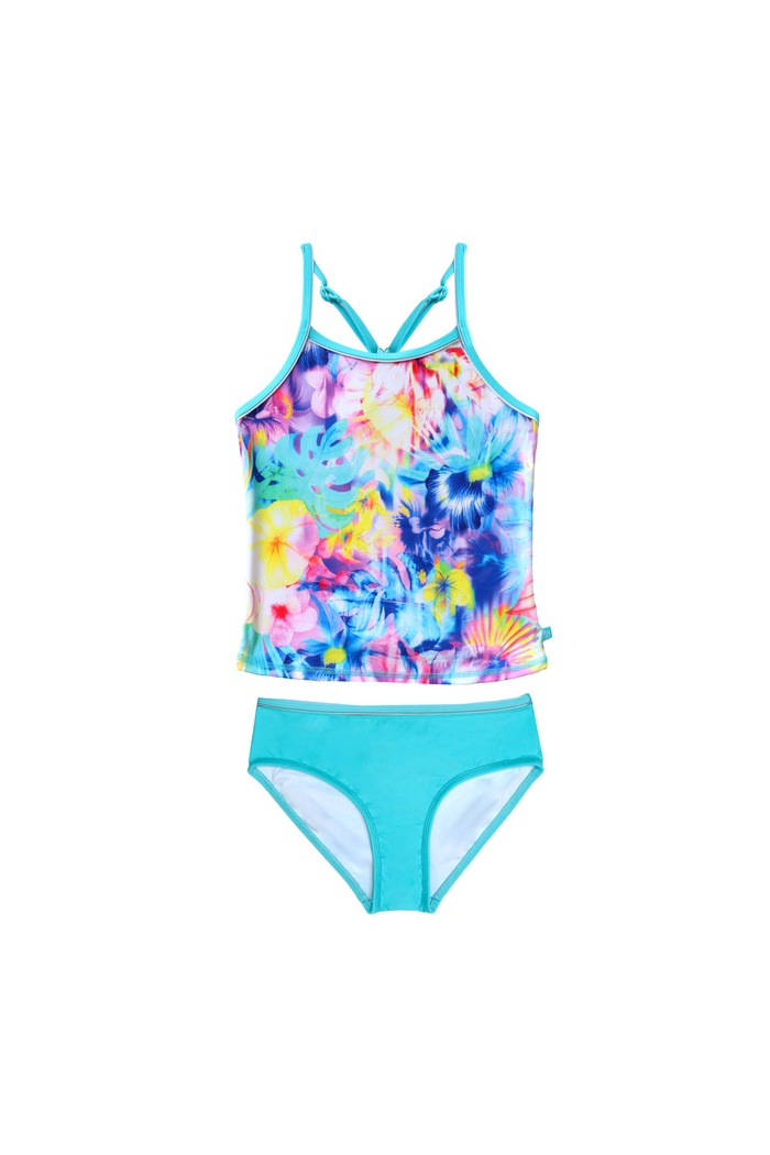 Salty Ink Girls Singlet Bikini - Tropical Haze
