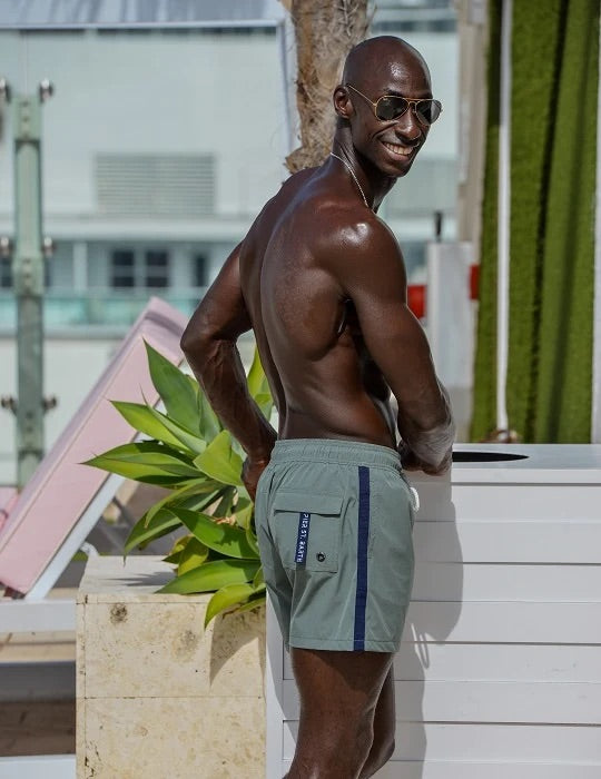 Pier St Barth Mens Catamaran Long Swim Short