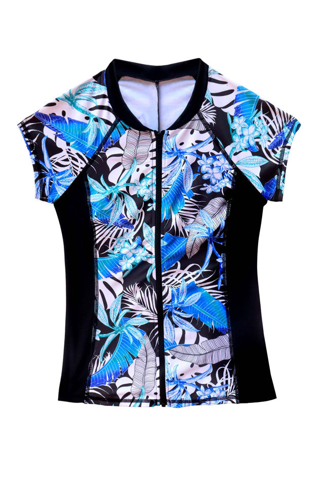 Salty Ink Ladies Short Sleeve Rashie - Kailani Reef