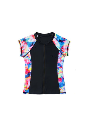 Salty Ink Ladies Short Sleeve Sunvest - Summer Sunset