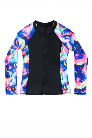 Salty Ink Ladies Long Sleeve Rashvest - Galaxy