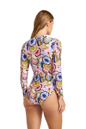 Seafolly Zip Front Surf Suit - Sea Blossom
