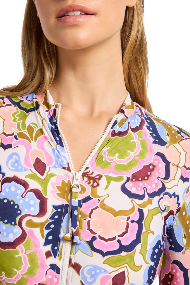 Seafolly Zip Front Surf Suit - Sea Blossom