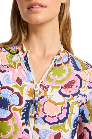 Seafolly Zip Front Surf Suit - Sea Blossom