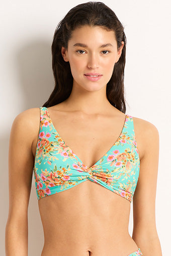 9.0 Swim Montego Wavy Sun Multi Print Underwire Bikini Top – Beginning  Boutique US