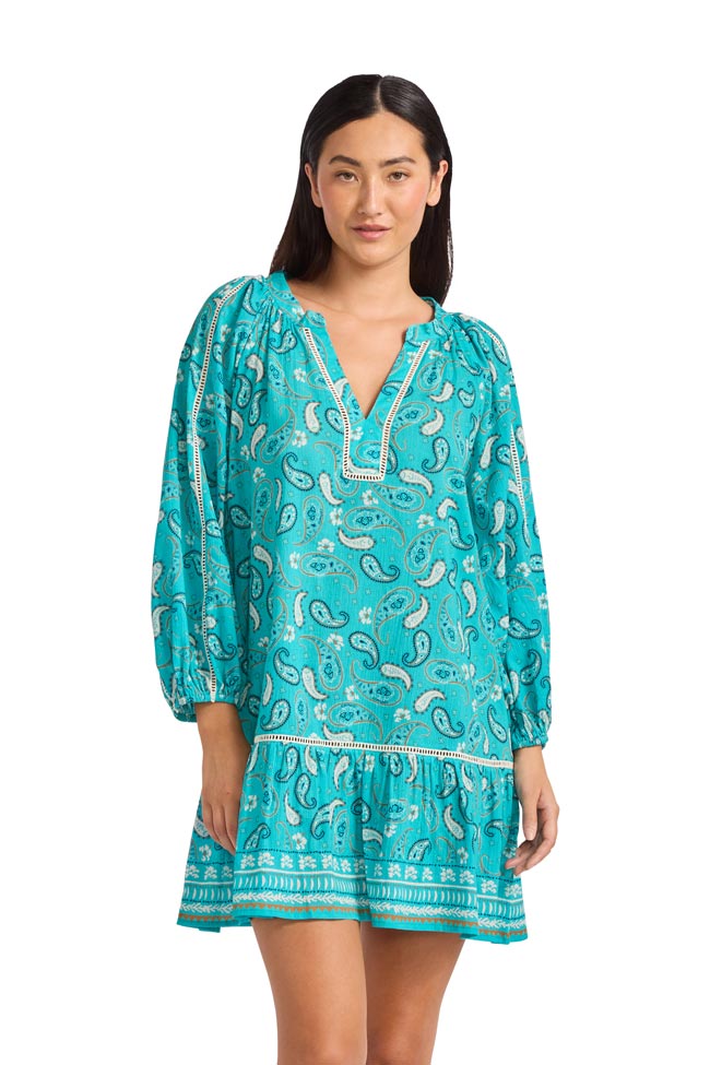 Seafolly Ladder Sleeeve Dress - Drift Club Bandana