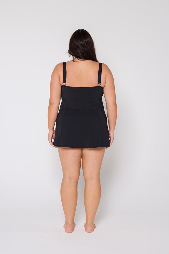 Wide Strap Swim Dress - Corsica Turquoise 12