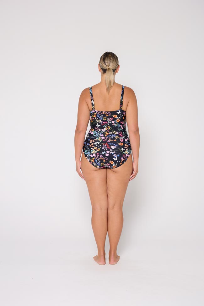 Capriosca V Neck Underwire One Piece - Madeira